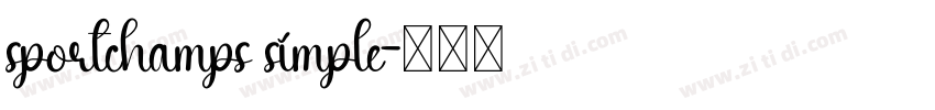 sportchamps simple字体转换